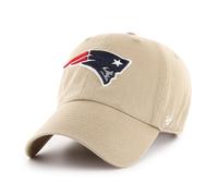 '47 NFL New England Patriots Clean Up Casquette de baseball unisexe Fermeture à sangle réglable Taille unique Logo de l'équipe Couleur Kaki, kaki, taille unique