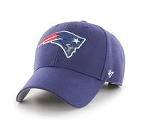 '47 NFL New England Patriots MVP Casquette de baseball unisexe avec fermeture Velcro réglable, taille unique, logo de l'équipe, couleur bleu marine clair, bleu clair, taille unique