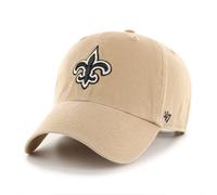 '47 NFL New Orleans Saints Clean Up Casquette de baseball unisexe, fermeture à sangle réglable, taille unique, logo de l'équipe, couleur kaki, kaki, taille unique
