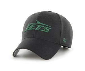 47 NFL New York Jets MVP Casquette de baseball unisexe, sangle Velcro réglable, logo de l'équipe, couleur noire, Noir , Taille unique
