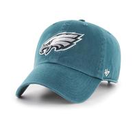 '47 NFL Philadelphia Eagles Clean Up Casquette de baseball unisexe avec fermeture à sangle réglable, taille unique, logo de l'équipe, couleur vert pacifique, Vert pacifique, taille unique