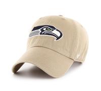 '47 NFL Seattle Seahawks Clean Up Casquette de baseball unisexe, fermeture à sangle réglable, taille unique, logo de l'équipe, couleur kaki, kaki, taille unique