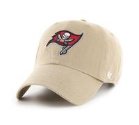 '47 NFL Tampa Bay Buccaneers Clean Up Casquette de baseball unisexe Fermeture à sangle réglable Taille unique Logo de l'équipe Couleur Kaki, kaki, taille unique