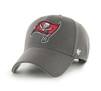 '47 NFL Tampa Bay Buccaneers MVP Casquette de baseball unisexe avec fermeture Velcro réglable Taille unique Logo de l'équipe Gris graphite, gris graphite, taille unique