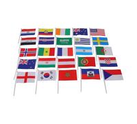 47 Pièces Drapeaux Miniatures du Monde sur Bâton, 47 Pays, 12x8 | Coton Léger, Impression Vive, pour Cérémonies et Matchs, Usage Extérieur, Esprit D’équipe