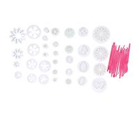 47 pièces ensemble d'outils de décoration de gâteaux accessoires de cuisson haut de gamme moule à fondant -biscuits pour fête d'anniversaire célébration de mariage en plastique