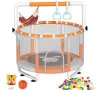 47 "Trampoline intérieure pour Les Enfants avec Une Enceinte de sécurité Net, Swing & Gymnastics Bar - 440lbs Capacité Autisme et Jouet de Saut de sensoriel avec des Accessoires B