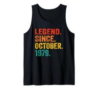 47 Years Old Legend Since October 1979 Retro 47th Birthday Débardeur