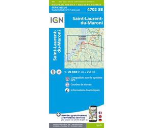 4702sb saint laurent du maroni guyane - Echelle 1:25 000 Série Bleue 4702 - Collectif - Ign Institut Geographique National - Atlas / carte