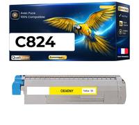 47095701 Toner compatible pour OKI C824 C834 C844 C824n C824dn C834dnw C834nw C844dnw premium Jaune avec puce 5000 pages