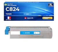 47095703 Toner Compatible pour OKI C824 C834 C844 C824n C824dn C834dnw C834nw C844dnw Cyan Haute capacité avec Puce 5000 Pages