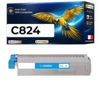 47095703 Toner Compatible pour OKI C824 C834 C844 C824n C824dn C834dnw C834nw C844dnw Cyan Haute capacité avec Puce 5000 Pages