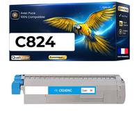 47095703 Toner compatible pour OKI C824 C834 C844 C824n C824dn C834dnw C834nw C844dnw premium Cyan avec puce 5000 pages