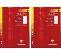 4711c Un Étui De Copies Doubles Perforées - A4 21x29,7 Cm - 200 Pages Grands Carreaux - Papier Blanc 90 G - Étui Réutilisable (Lot De 2)[Z42]
