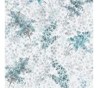 47451 - Papier Peint Galerie Foliage Doux Gris Turquoise