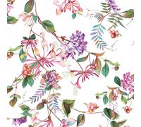 47456 - Flora Été Bouquet Rose Blanche Verte Galerie Papier Peint