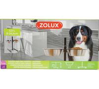 Zolux Support réglable pour chien avec 2 bols en inox Ø 24,5 cm 2,75 L
