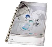 [47553003] LEITZ Lot de 3 Pochettes perforées à soufflet Bord Métal PVC grain...