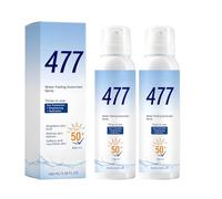 477 Water Feeling Lot de 2 sprays de protection solaire SPF 50+, P protection UVA/UVB à large bande, pas de film blanc, léger et imperméable, 100 ml