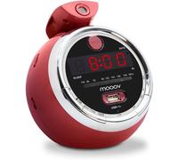 477024 Cherry Radio Réveil Fm Usb Projection Double Alarme Avec Fonctions Sleep/Snooze Et Piles De Sauvegarde De L'Heure - Rouge