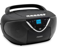 477131 Lecteur Radio Cassette Cd Avec Fonction Enregistreur De K7, Port Usb - Poste Audio Cassettes Fm Portable Aux-In Ecran Lcd, Alimentation Secteur Ou Piles - Noir