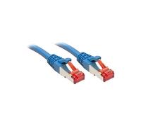 Lindy Câble réseau RJ45 47719 CAT 6 S/FTP 2 m bleu avec cliquet d'encastrement 1 pc
