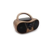 MOOOV Lecteur CD Copper & Black avec Radio FM, Port USB, Fonctions Sleep et ID3