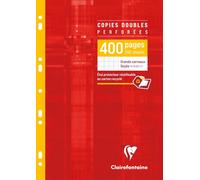 4791c Un Étui De Copies Doubles Perforées - A4 21x29,7 Cm - 400 Pages Grands Carreaux - Papier Blanc 90 G - Étui Réutilisable[Z39]