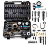 47PCS Kit Compressiomètre, Testeur de Compression Moteurs Diesel et Essence | Compressiomètre Diesel avec Compressiomètre 0-700 PSI / 0-50 Bar, Test Compression Moteur Compatible HDi, TDCi, Pumpe-Düse