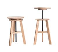 48-65CM Tabouret de Dessin Réglable en Hauteur Capacité de 80 KG Bois de Hêtre Tabouret de Dessinateur à Base Triangulaire Tabourets Pivotant Tabourets Bois Chaise en Boiss pour Artistes et Adultes