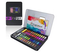 48 Aquarelle Set De Peinture Aquarelle Kit Aquarelle Debutant, Peinture à L'Aquarelle Portable Artiste Fournitures avec Bloc De Papier Aquarelle, Vibrant Et Portable