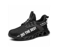 (48,black)Steel Toe Safety Shoes for Men Women Light Protective Work Sneaker Anti-puncture Work Shoes Unisex Coustruction Safety WorkBoots