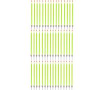 48 Bougies Anniversaire Longues Fines & Supports - Taille 12 cm x 0,5 cm - Couleur Vert Clair