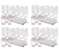 48 bougies chauffe-plat LED rechargeables avec photophores Lunartec