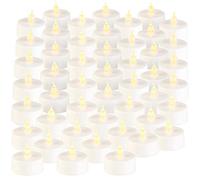 48 bougies plates à LED avec effet flamme vacillante [Lunartec]