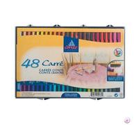 Conté Carrés couleurs en boîte plastique — 48 carrés