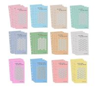 48 cartes de planification budgétaire, feuilles perforées pour défis économiques, cartes de planification économique, classeurs budgétaires, livres de planification de gestion de l'argent, feuilles