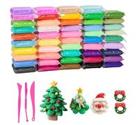 48 couleurs d’argile autodurcissante - kit modelage enfant avec outils, sacs refermables et guide - pâte à modeler souple, non toxique pour bricolage, animaux et figurines - idée cadeau créative