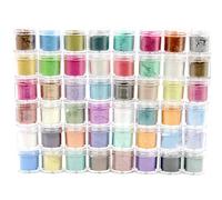 48 Couleurs De Qualité Cosmétique Nacrée Mica Naturel Poudre Minérale Résine Époxy Colorant Perle Pigment Bricolage Bijoux Artisanat Fabrication Néon Alimentation
