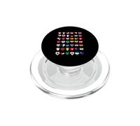 48 Drapeaux de Pays en Forme de cœur avec Inscription « Love Soccer Football » PopSockets PopGrip pour MagSafe