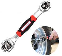 48-en-1 Multifonction Tigre Multifonction Clé Multiprise Os de Chien Multi-Angle avec 6 Angles Tête Rotative 360 Degrés Poignée Caoutchouc Clé Universelle