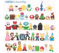 48 figurines miniatures Super Mario, figurines Super Mario Luigi, ensemble de jouets Yoshi Koopa Troopa Toad Princess Peach, modèle de poupée 48pcs