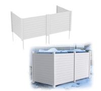 48" L X 48" H Clôture de climatiseur, Panneaux de clôture de confidentialité, écran de confidentialité pour clôture de climatiseur extérieur, boîtier d'équipement de piscine, 4 panneaux (Color : Hori