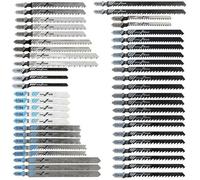 48 Lames Scie Sauteuse Tige en T HCS/HSS pour Bois Plastique Métal avec Étui Rangement