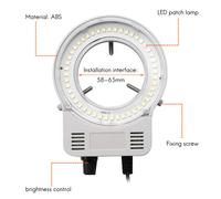 48 LED Microscope Industriel CaméRa Source Lumineuse Anneau Lampe LumièRe Illuminateur Lampe Luminosité RéGlable Interface USB