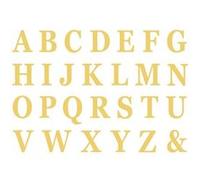 48 lettres capitales carton adhésif 13.5cm or - chaks 11714-81 Jaune G