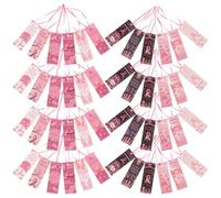 48 marque-pages Plastifiés En Forme De Ruban Rose marque-pages En Carton Pour Le Mois De Sensibilisation Au Cancer Du Sein Cadeaux Ruban Rose Pour Femmes En Papier