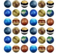 48 Mini Boules Souples planétaires,balles Anti-Stress du système Solaire | mini balles anti-stress en mousse, jouets anti-stress, balles de jouet anti-stress, balles de compression pour enfants 6.3cm
