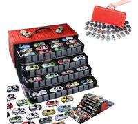 48 Mini Voitures à Friction avec Garage intégré, en métal moulé sous Pression, Circuits de Simulation for des Heures de Jeu, for Noël ou Un Anniversaire.