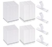 48 Paires Languette Accroche Tableau, Accroche Tableau sans Percer, 16*70mm/19*92mm Bandes de Suspension Résistantes à l'Eau Amovibles Fixations pour Accrocher des Cadres, Accrocher Décos de Noël